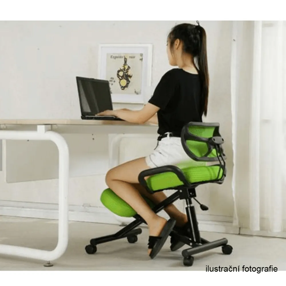 Ergonomická klekačka, zelená/černá, RUFUS