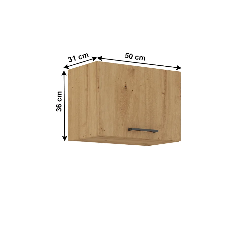 Horní skříňka, černý mat / dub artisan, Monro 50 GU-36 1F