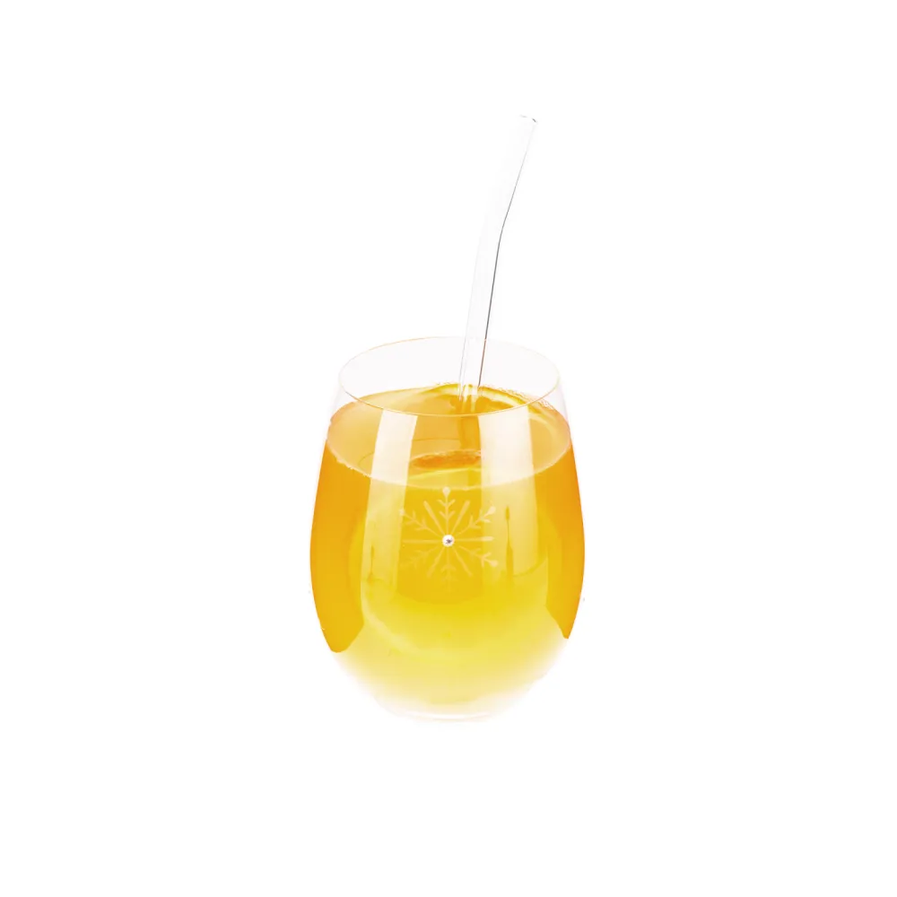 TEMPO-KONDELA  SNOWFLAKE STRIK, sklenice, set 4 ks, s krystaly, 530 ml