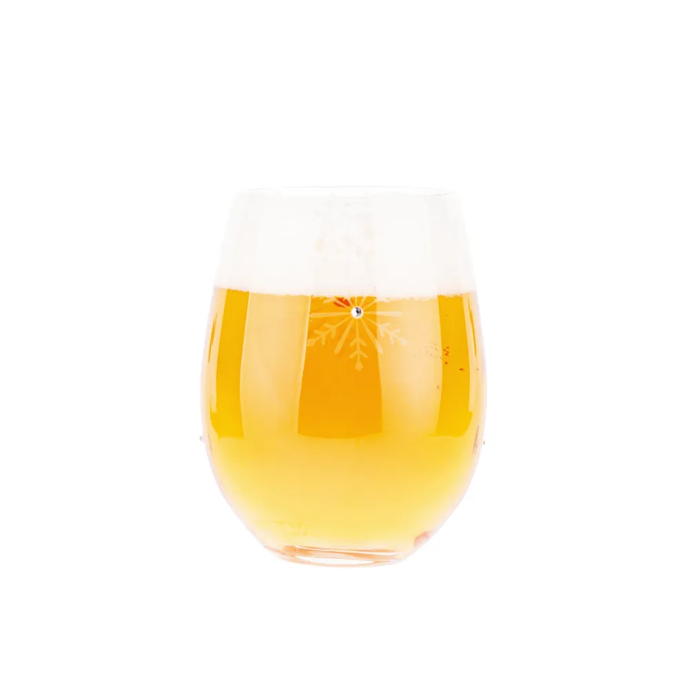 TEMPO-KONDELA  SNOWFLAKE STRIK, sklenice, set 4 ks, s krystaly, 530 ml