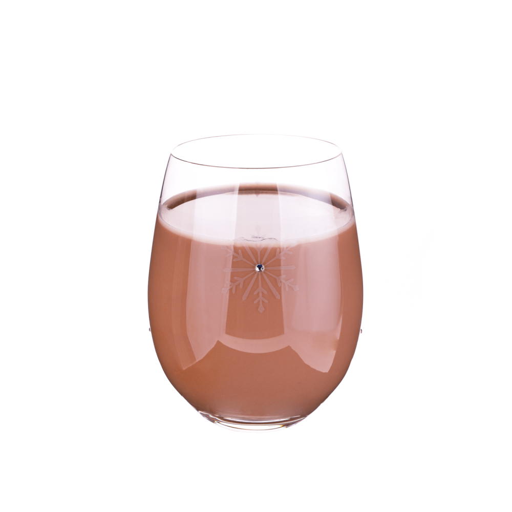 TEMPO-KONDELA  SNOWFLAKE STRIK, sklenice, set 4 ks, s krystaly, 530 ml