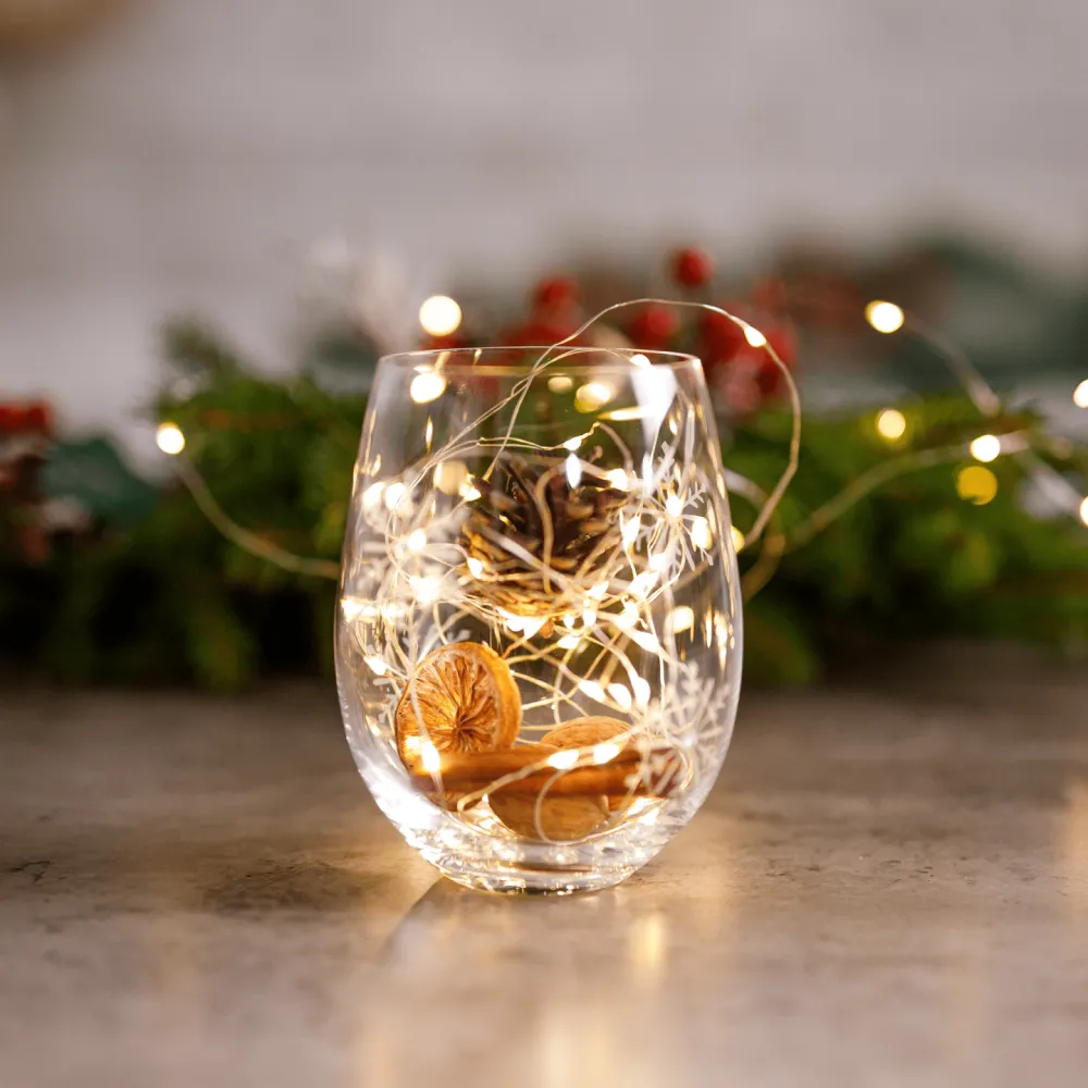 TEMPO-KONDELA  SNOWFLAKE STRIK, sklenice, set 4 ks, s krystaly, 530 ml