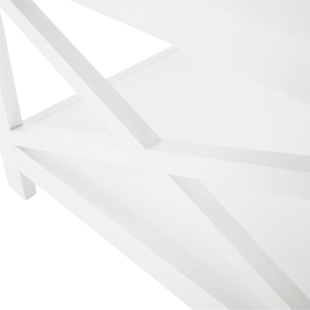 Konferenční stolek, bílá, EDRIA