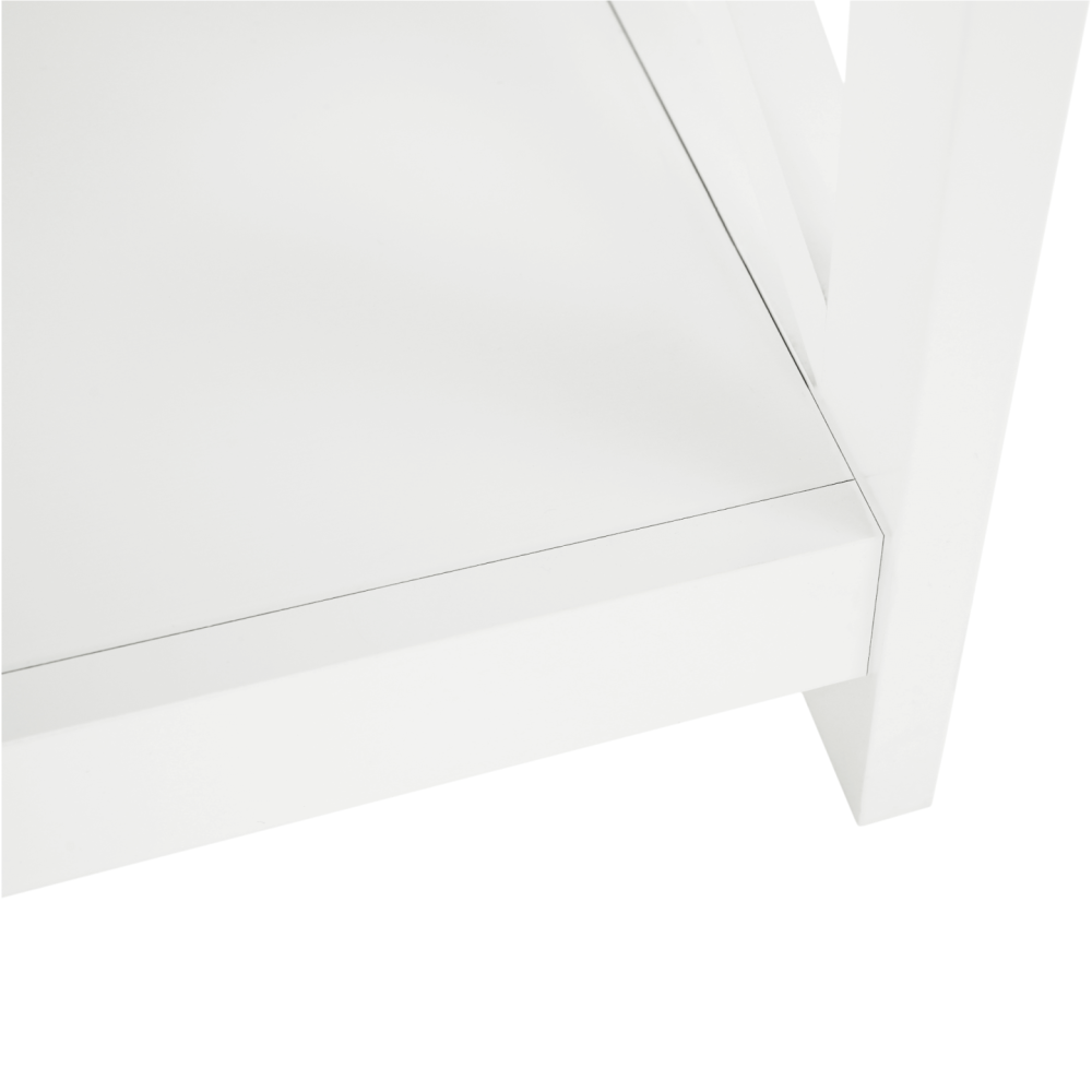 Konferenční stolek, bílá, EDRIA