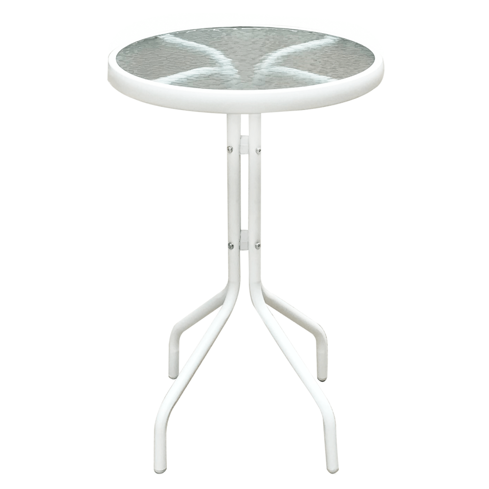 Zahradní 3-dílný ratanový set, bílá/béžová, ELIOR