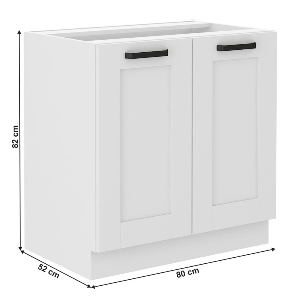Spodní skříňka, bílá, LULA 80 D 2F BB