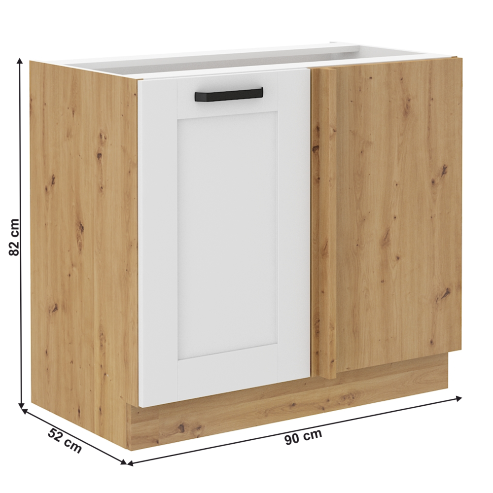 Spodní skříňka, bílá/dub artisan, LULA 105 ND 1F BB