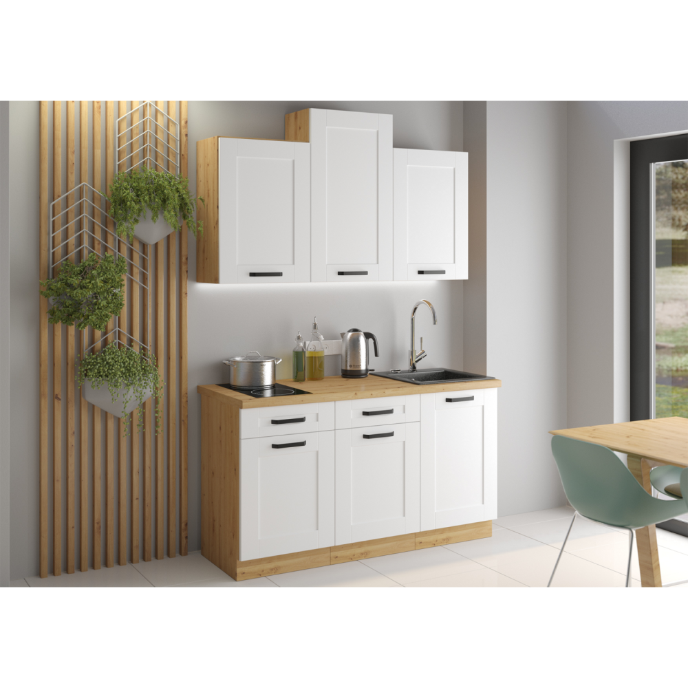 Spodní skříňka, bílá/dub artisan, LULA 60 D 1F BB