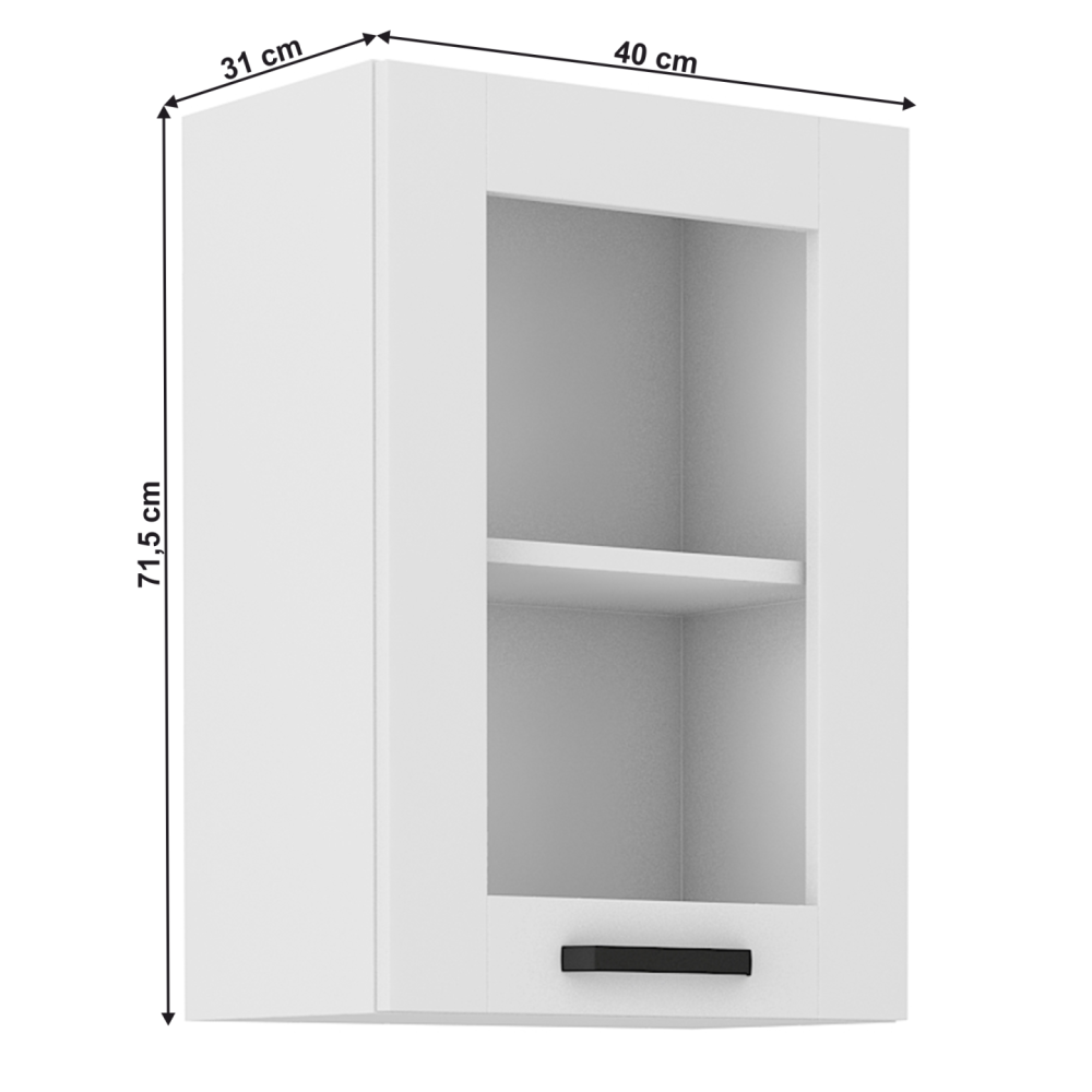 Horní skříňka, bílá, LULA 40 GS-72 1F