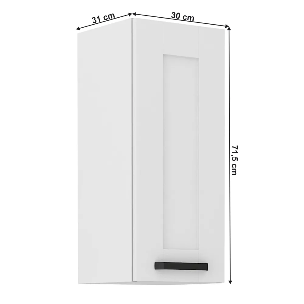 Horní skříňka, bílá, LULA 30 G-72 1F