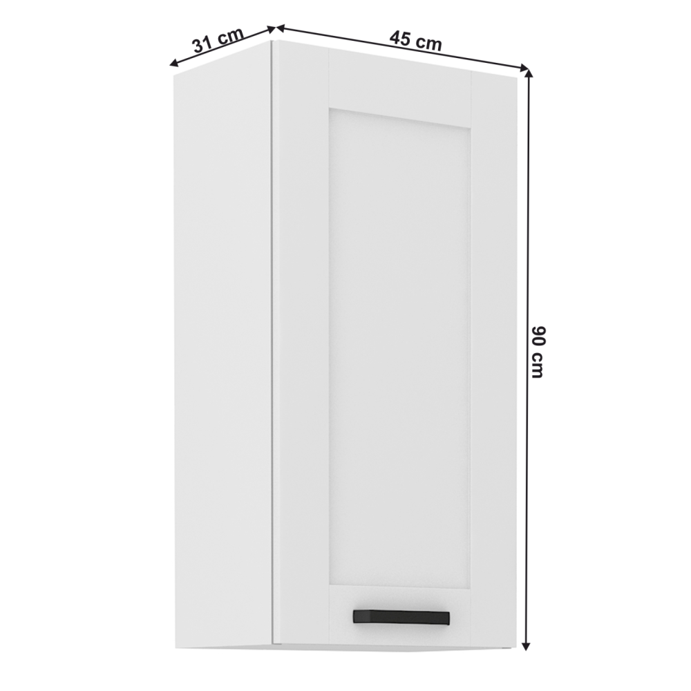 Horní skříňka, bílá, LULA 45 G-90 1F