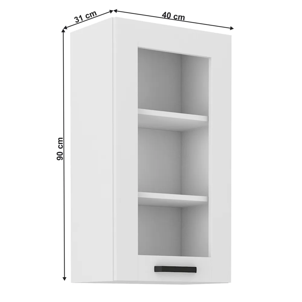 Horní skříňka, bílá, LULA 40 GS-90 1F