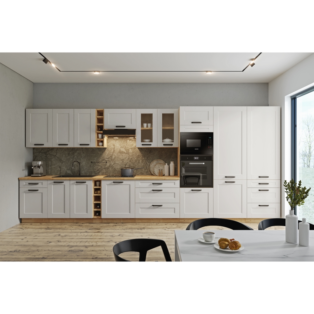 Vysoká skříňka, bílá/dub artisan, LULA 40 DK-210 2F