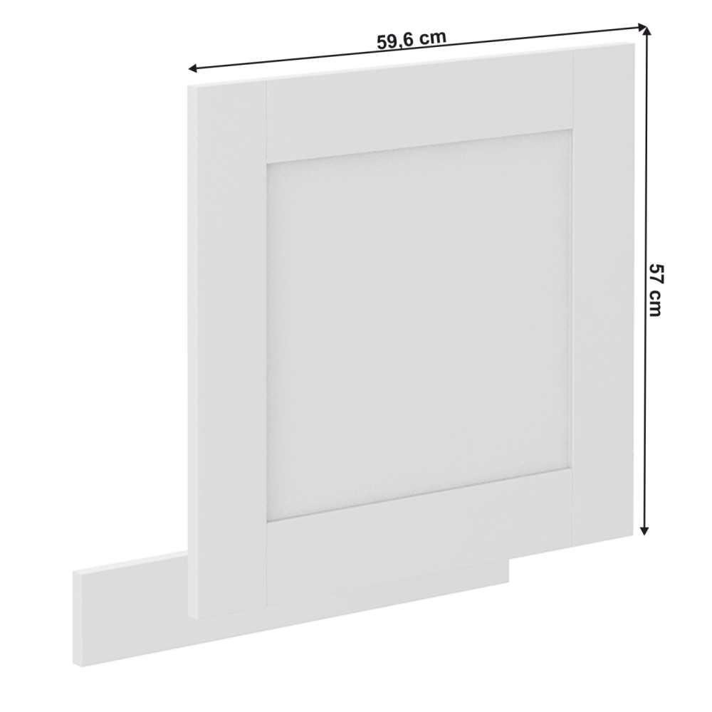 Dvířka na myčku nádobí, bílá/bílá/dub artisan, LULA ZM 570x596