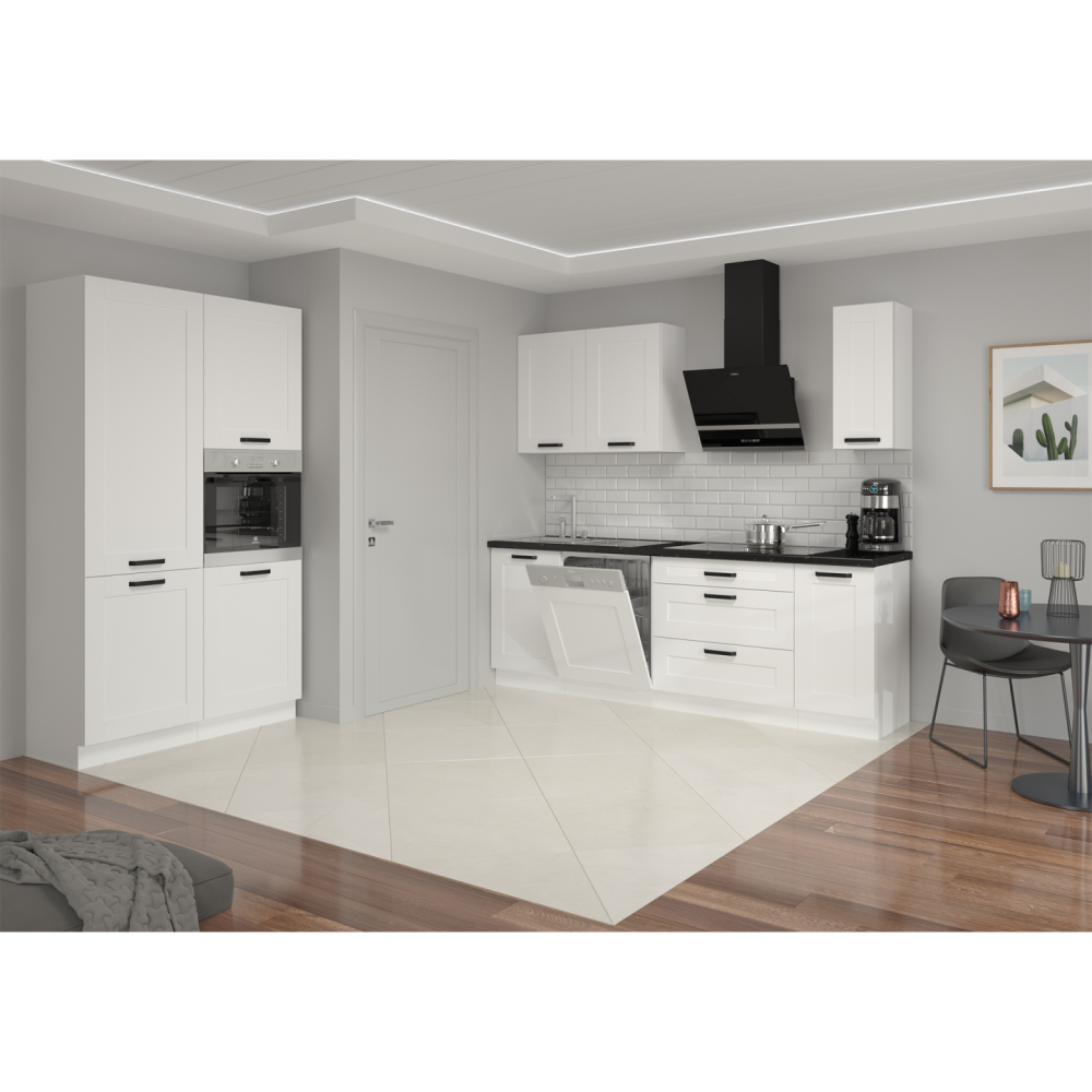Dvířka na myčku nádobí, bílá/bílá/dub artisan, LULA ZM 570x446