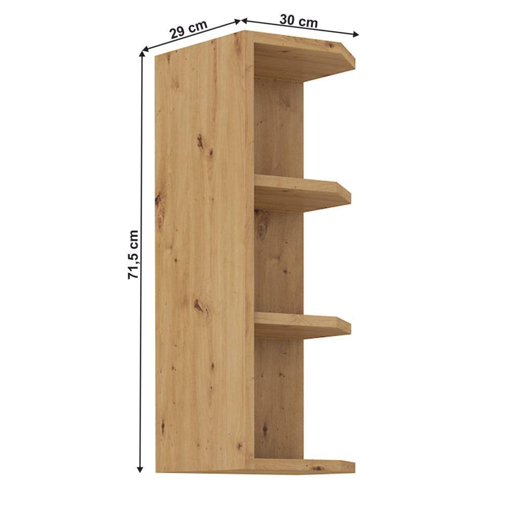 Horní policová skříňka, dub artisan, LULA 30 G-72 ZAK