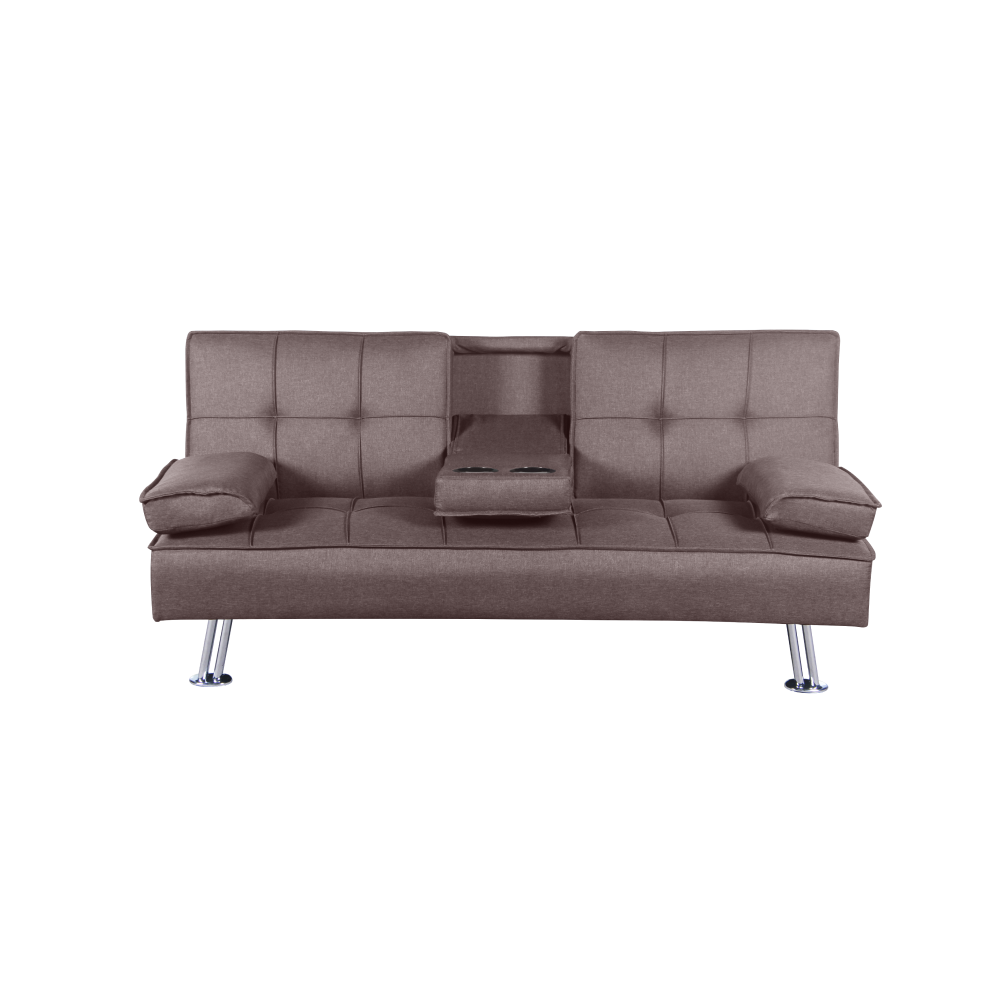 Rozkládací pohovka, hnědá, GOLDIA NEW