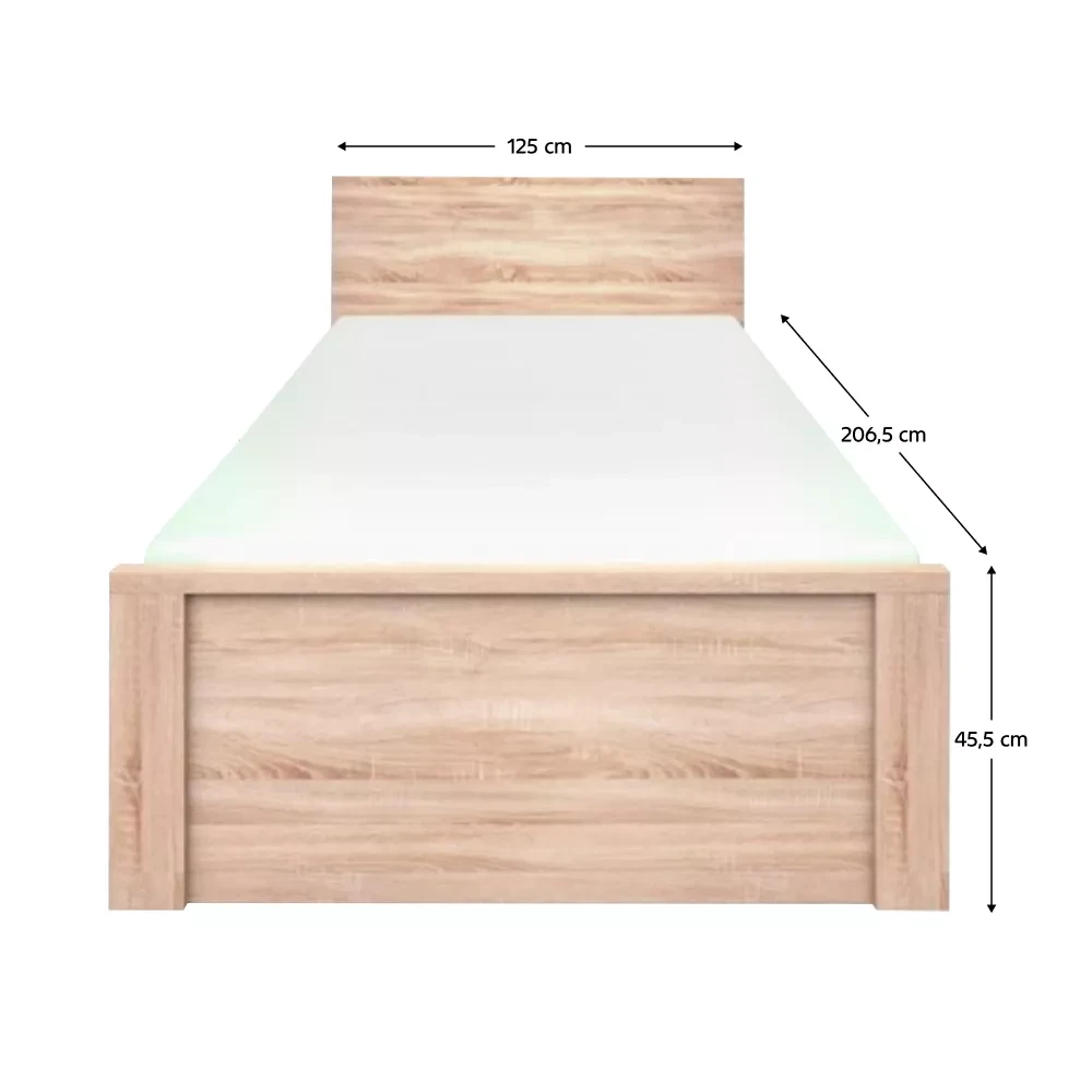 Postel 120, dub sonoma, TOPTY TYP 43