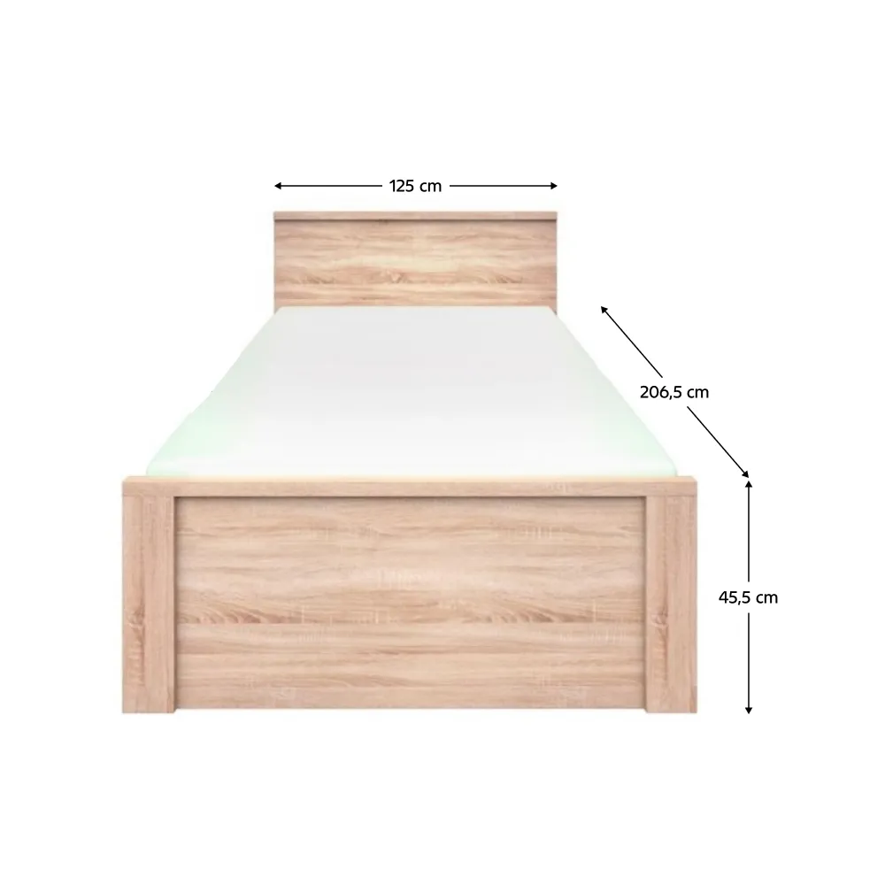 Postel 120, dub sonoma, TOPTY TYP 43