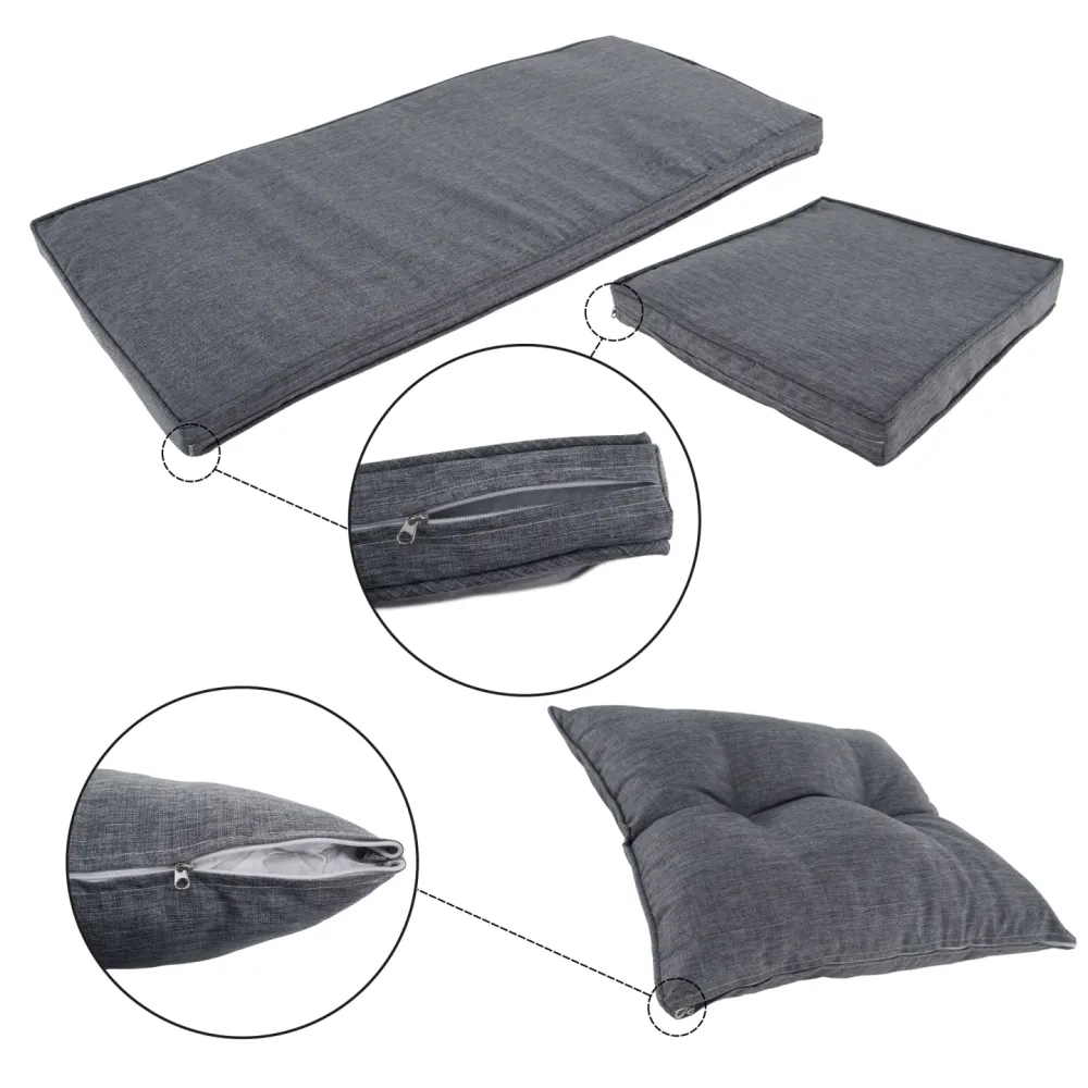 Zahradní ratanový set, přírodní/světle šedá, RANDI