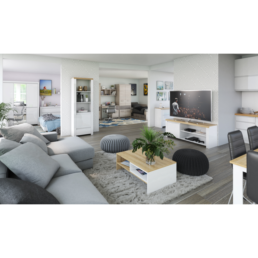 Komoda 4D1S, kaštan nairobi/onyx, JESI