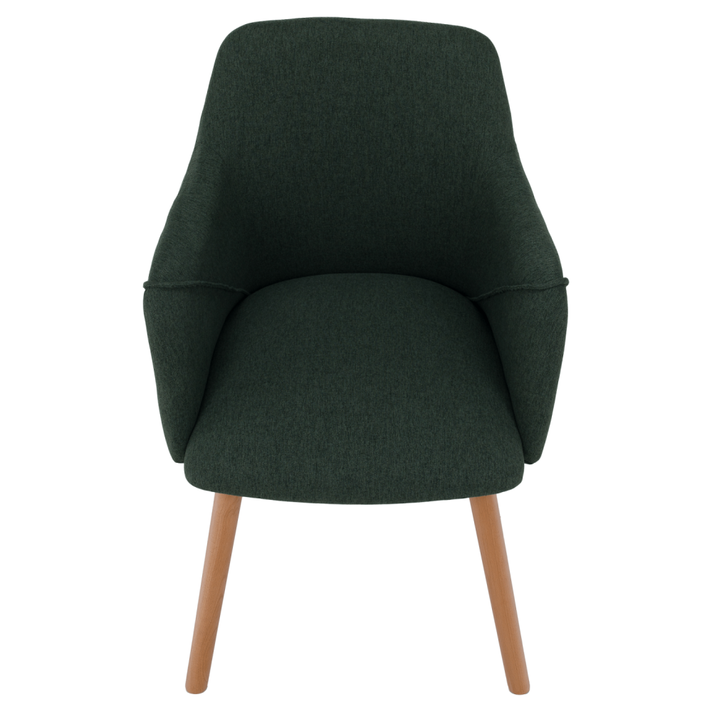 Designové křeslo, zelená/buk, PETRUS