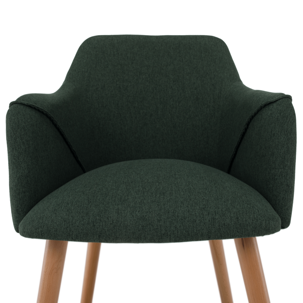 Designové křeslo, zelená/buk, PETRUS