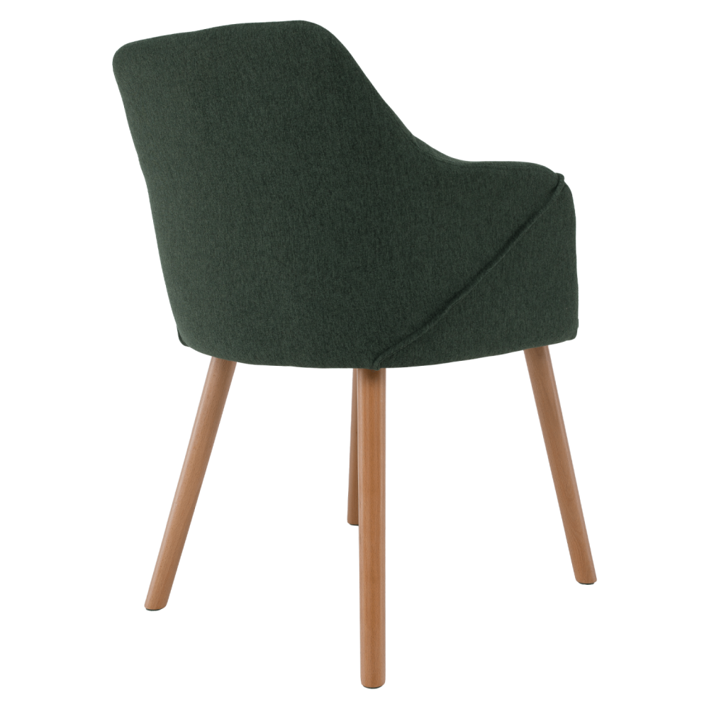 Designové křeslo, zelená/buk, PETRUS