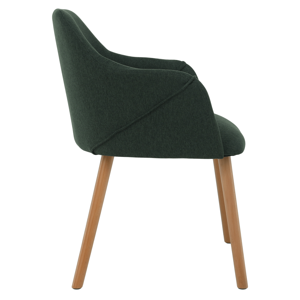 Designové křeslo, zelená/buk, PETRUS