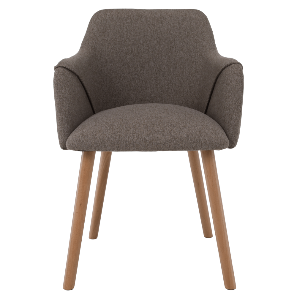 Designové křeslo, hnědá/buk, PETRUS
