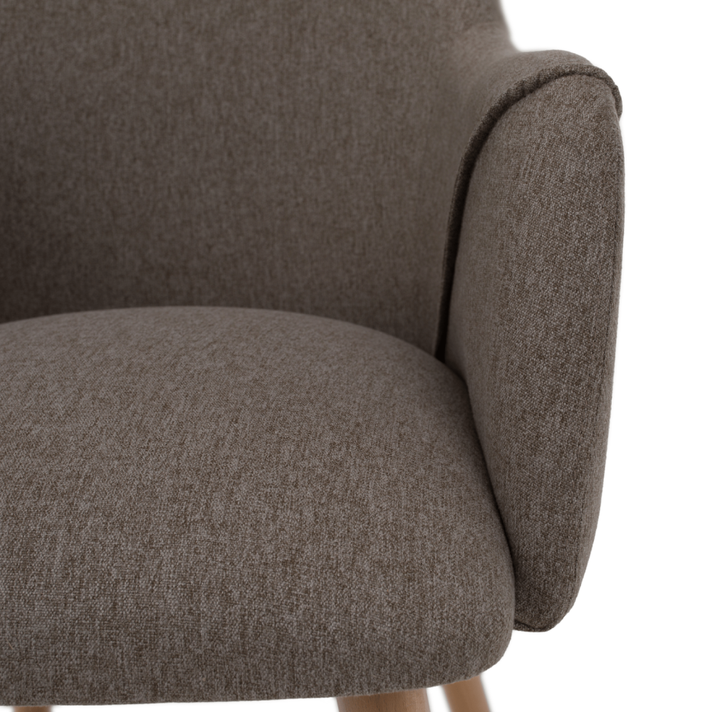 Designové křeslo, hnědá/buk, PETRUS