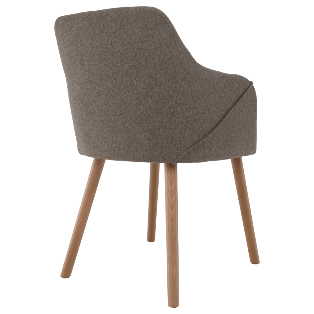 Designové křeslo, hnědá/buk, PETRUS