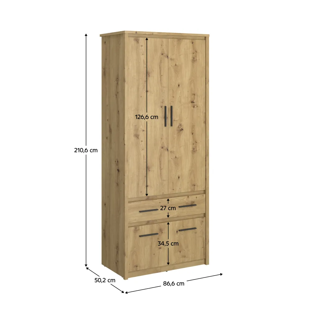 Skříň 4D1S/50, dub artisan, AIRON