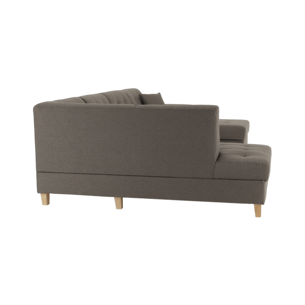 Sedací souprava, šedohnědá TAUPE, pravá, BRIDGET