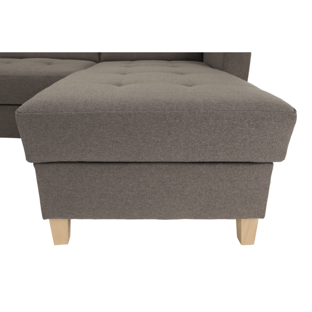 Sedací souprava, šedohnědá TAUPE, pravá, BRIDGET