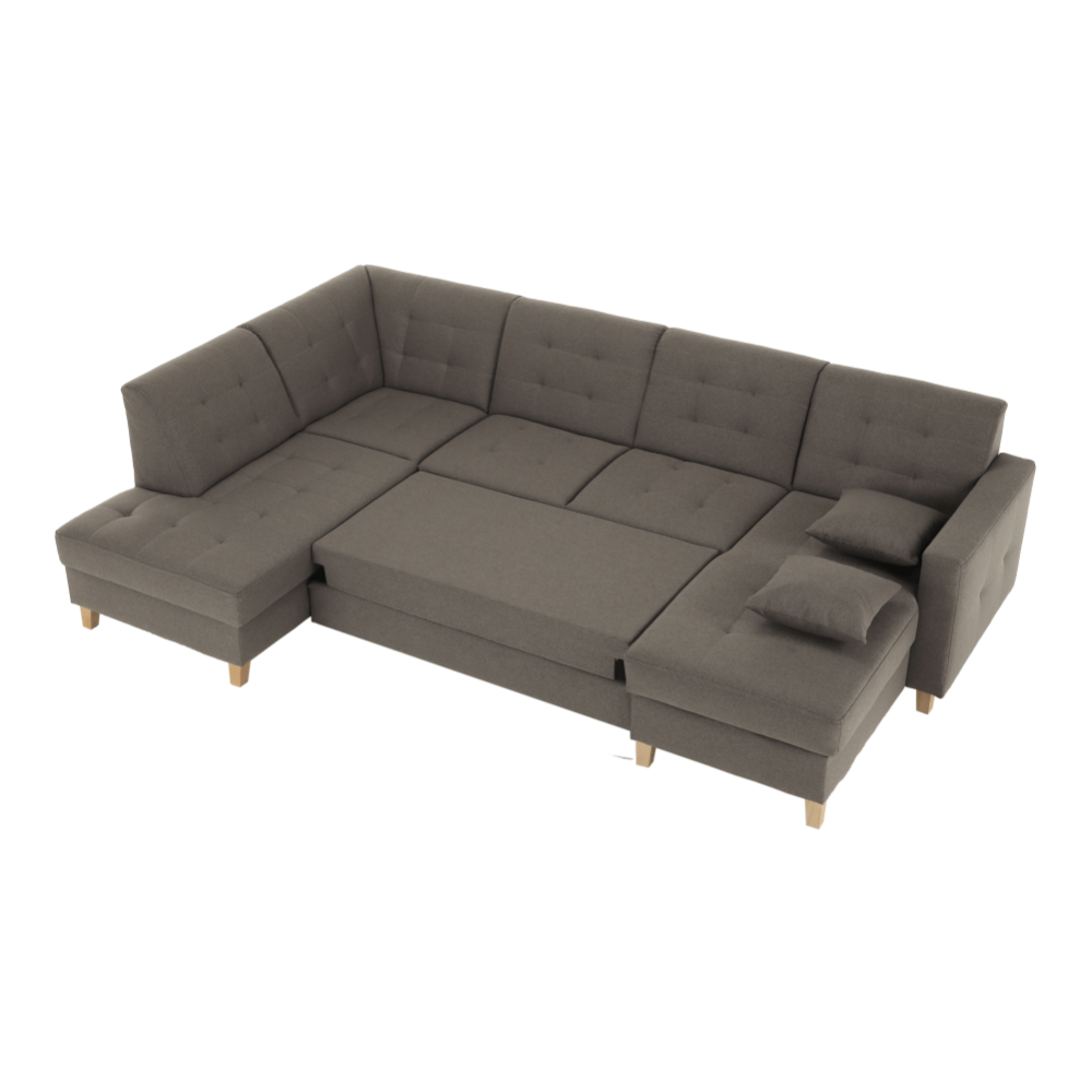 Sedací souprava, šedohnědá TAUPE, pravá, BRIDGET