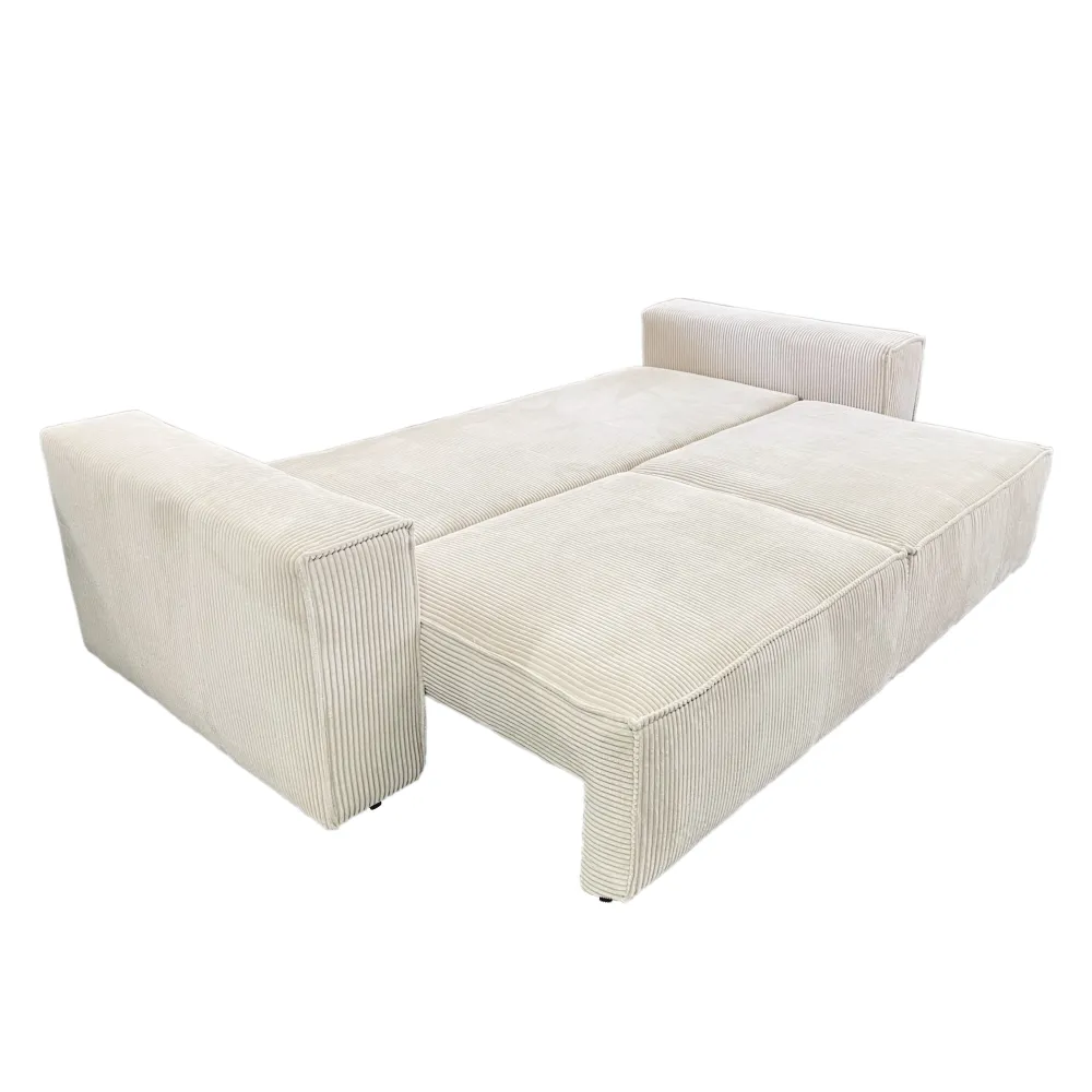 Rozkládací pohovka, béžová, HARPERA BIG SOFA