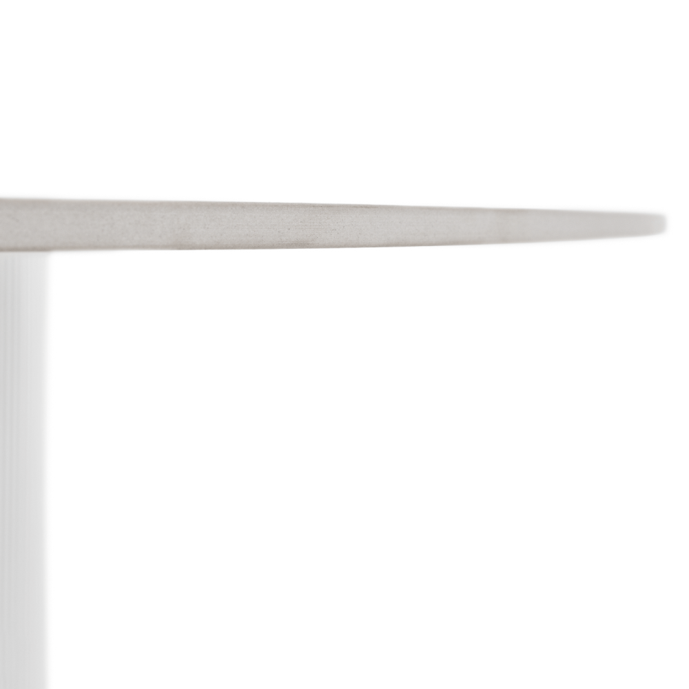 Jídelní stůl, bílý mramor/MDF, průměr 120 cm, MAHIR TYP 1