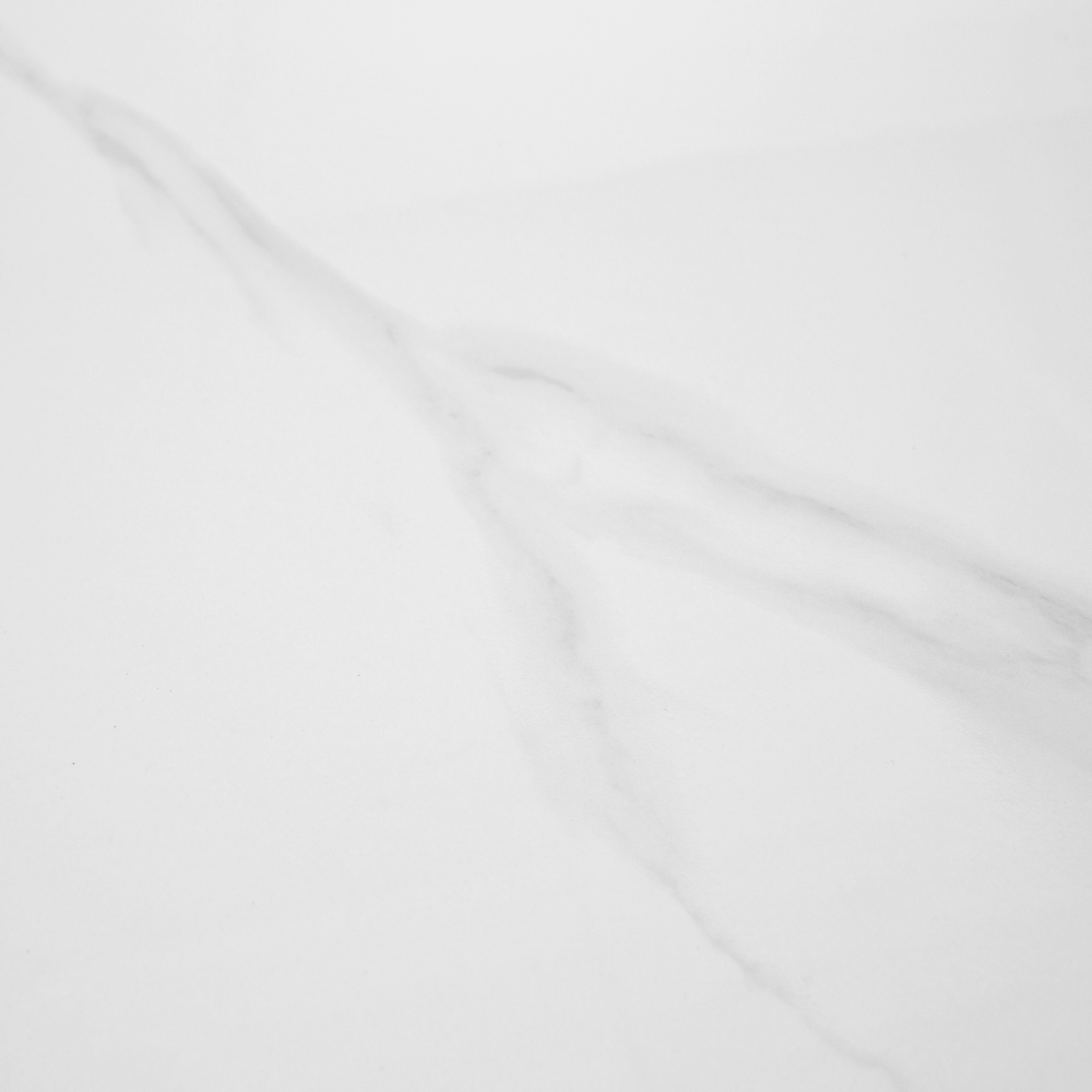 Jídelní stůl, bílý mramor/MDF, průměr 120 cm, MAHIR TYP 1