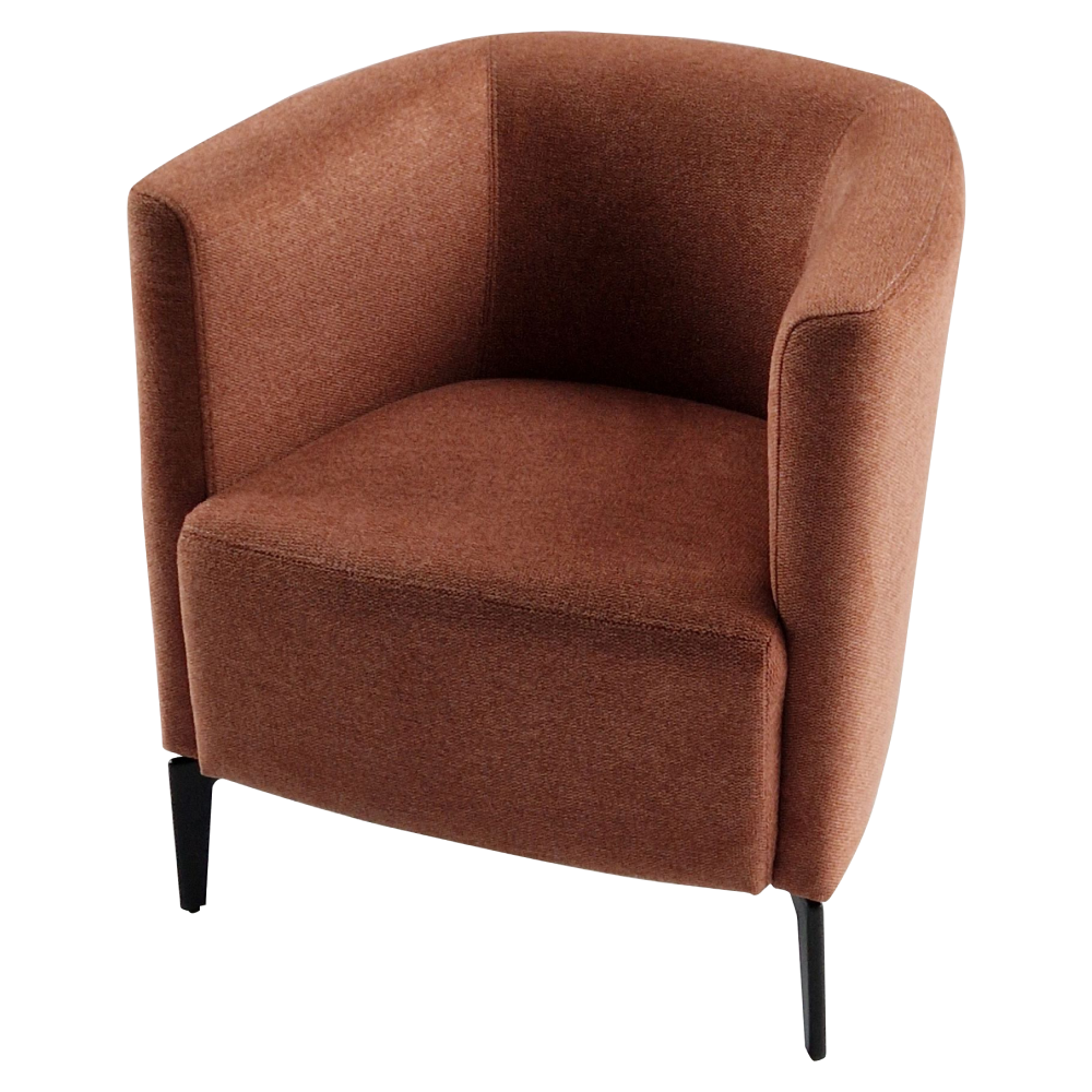 Designové křeslo, terakota/černá, KAPY