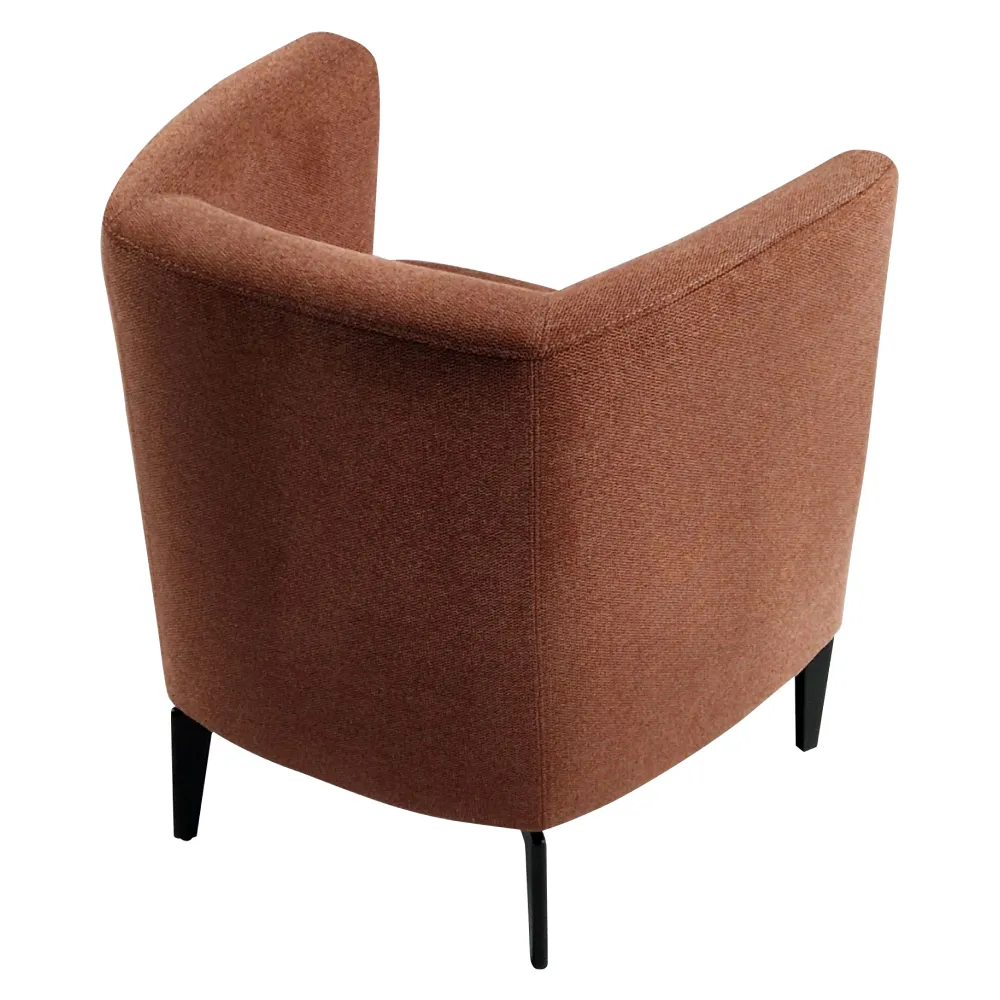 Designové křeslo, terakota/černá, KAPY