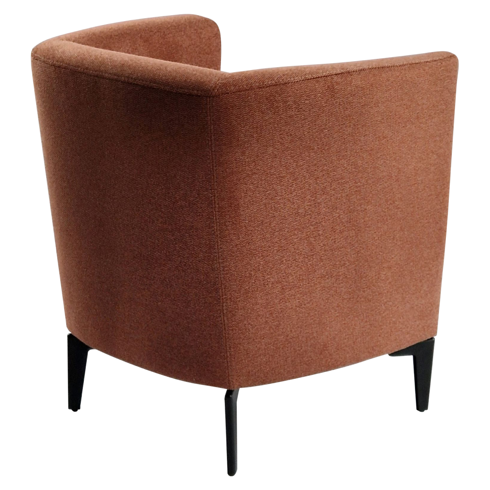 Designové křeslo, terakota/černá, KAPY