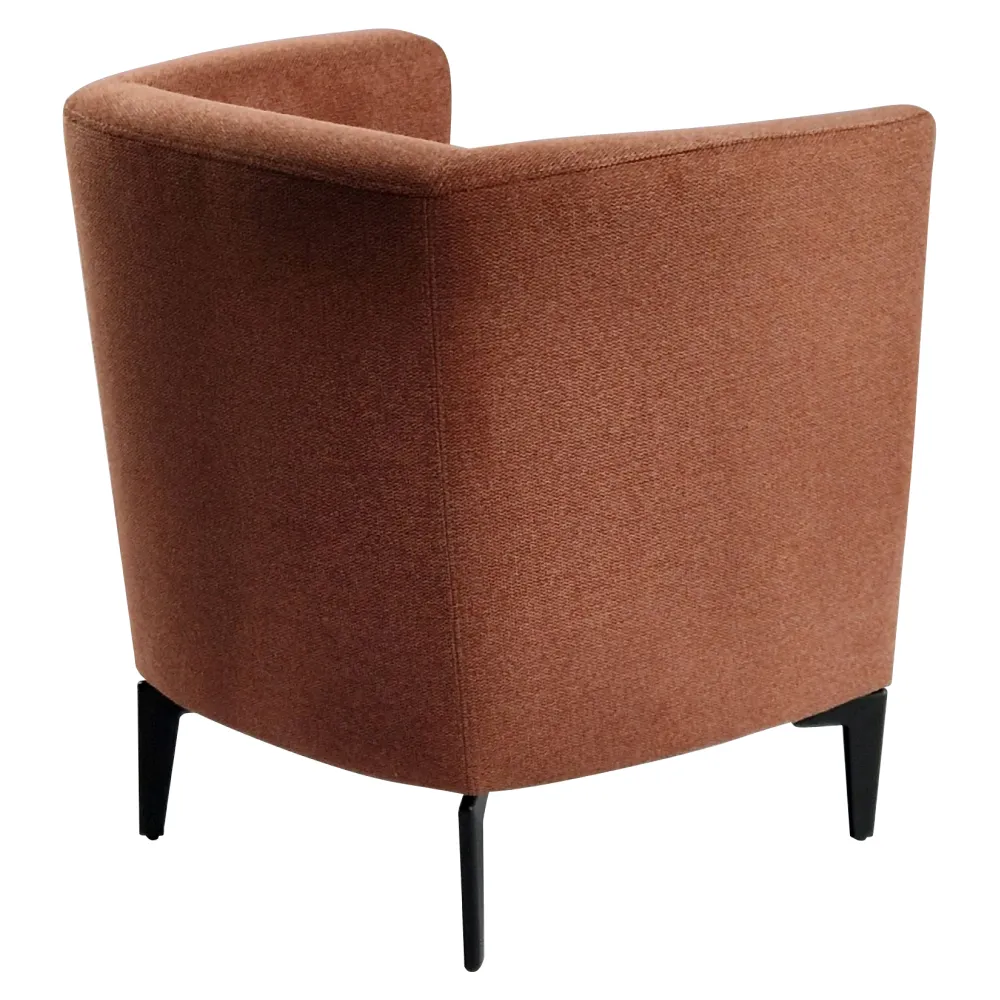 Designové křeslo, terakota/černá, KAPY