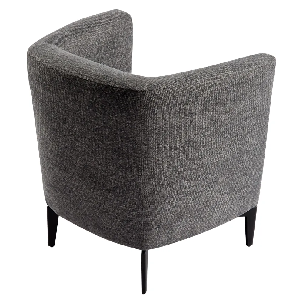 Designové křeslo, šedá/černá, KAPY
