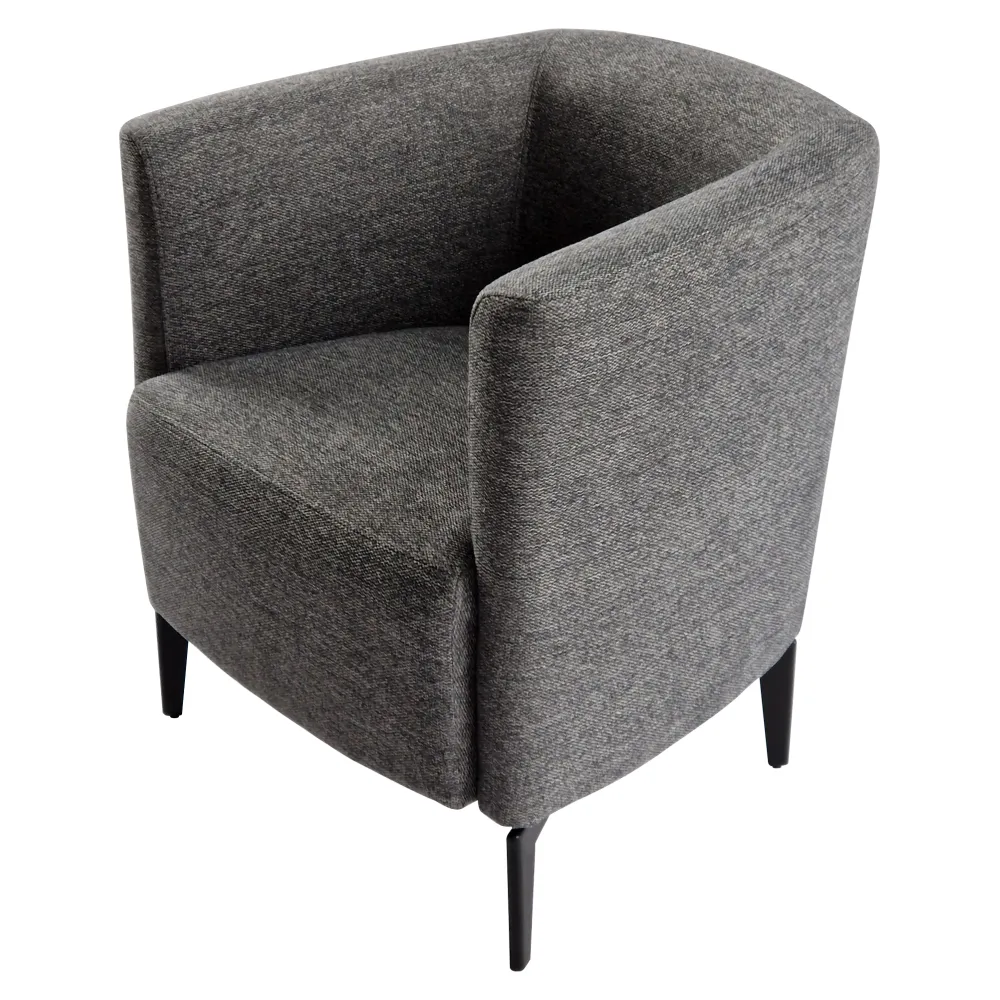 Designové křeslo, šedá/černá, KAPY