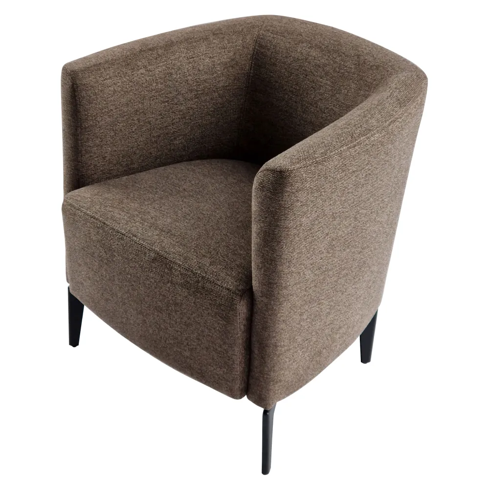 Designové křeslo, hnědá/černá, KAPY