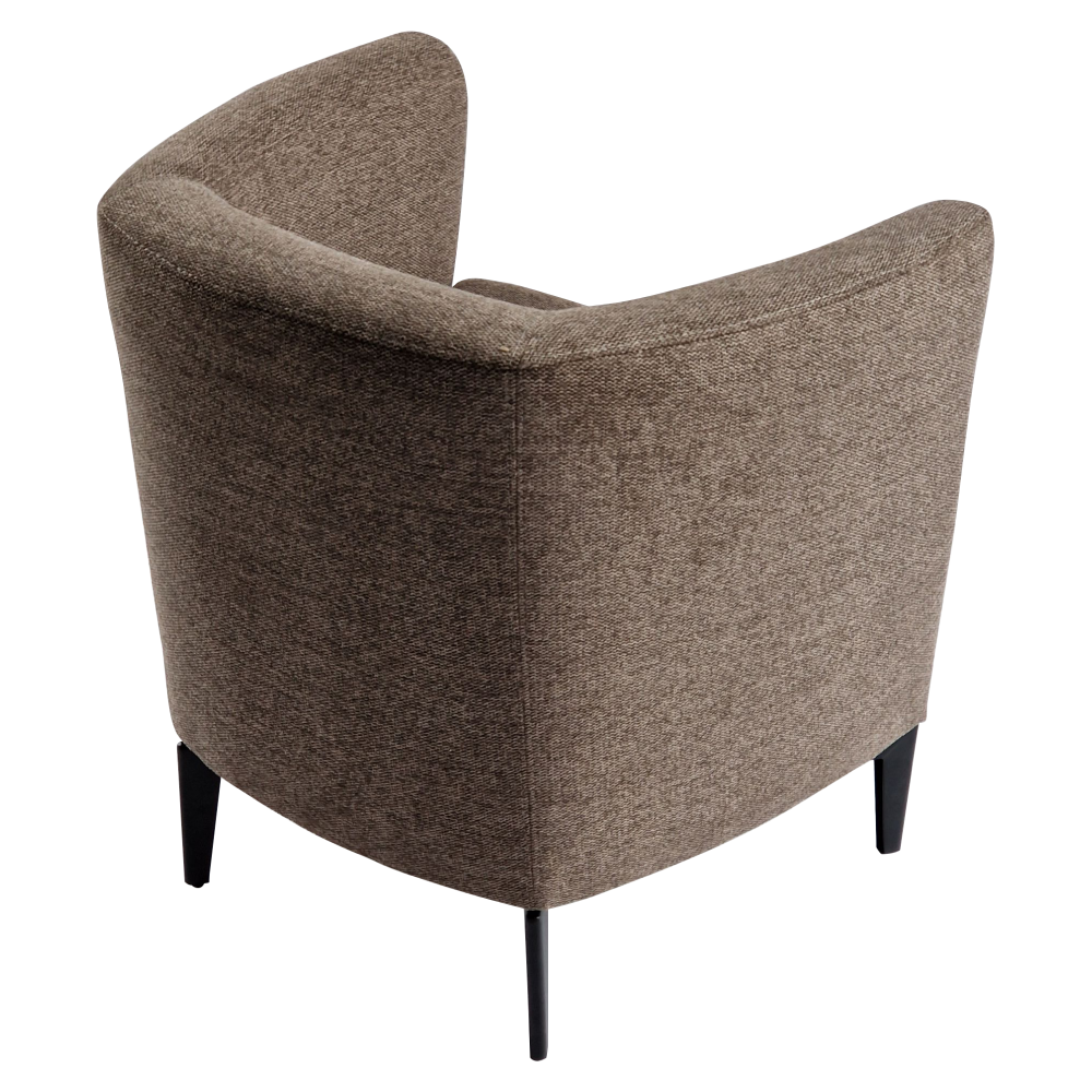 Designové křeslo, hnědá/černá, KAPY