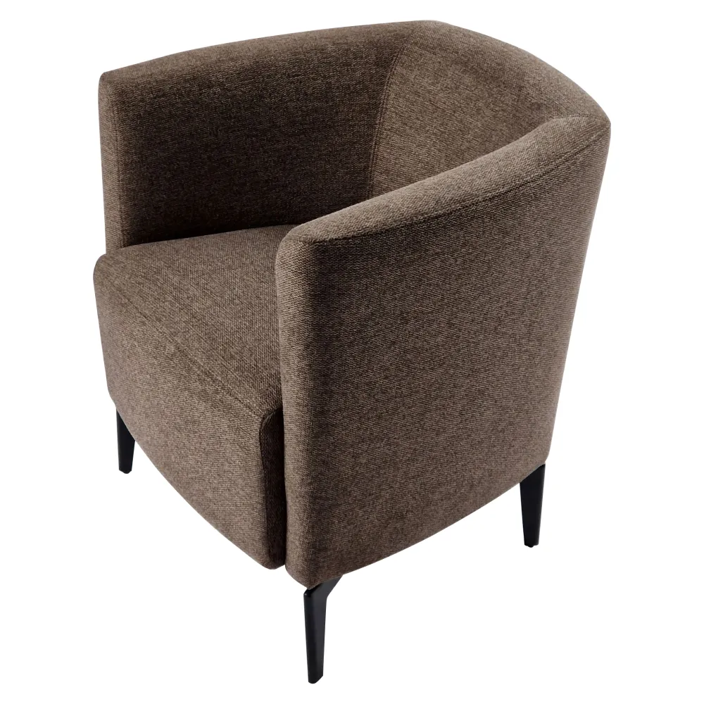 Designové křeslo, hnědá/černá, KAPY