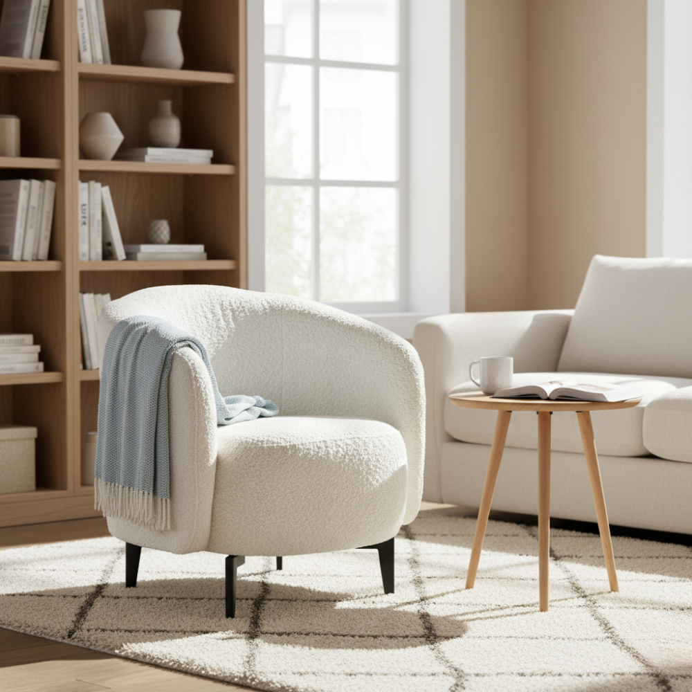 Křeslo, bílá/černá, PRESO