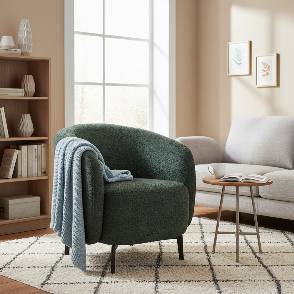 Křeslo, zelená/černá, PRESO